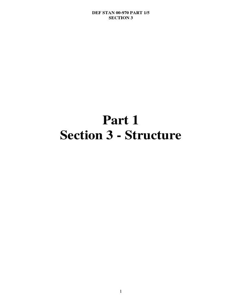 Def Stan 00970 P1 Issue5 Sec3 PDF Structural Load Strength Of Materials
