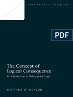 Concept of Logical Consequence An Introduction To Philosophical Logic
