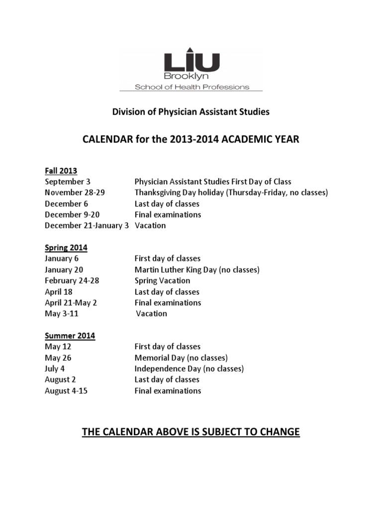 BK SHP PA Academic Calendar 2013 PDF Academic Term Public Holiday