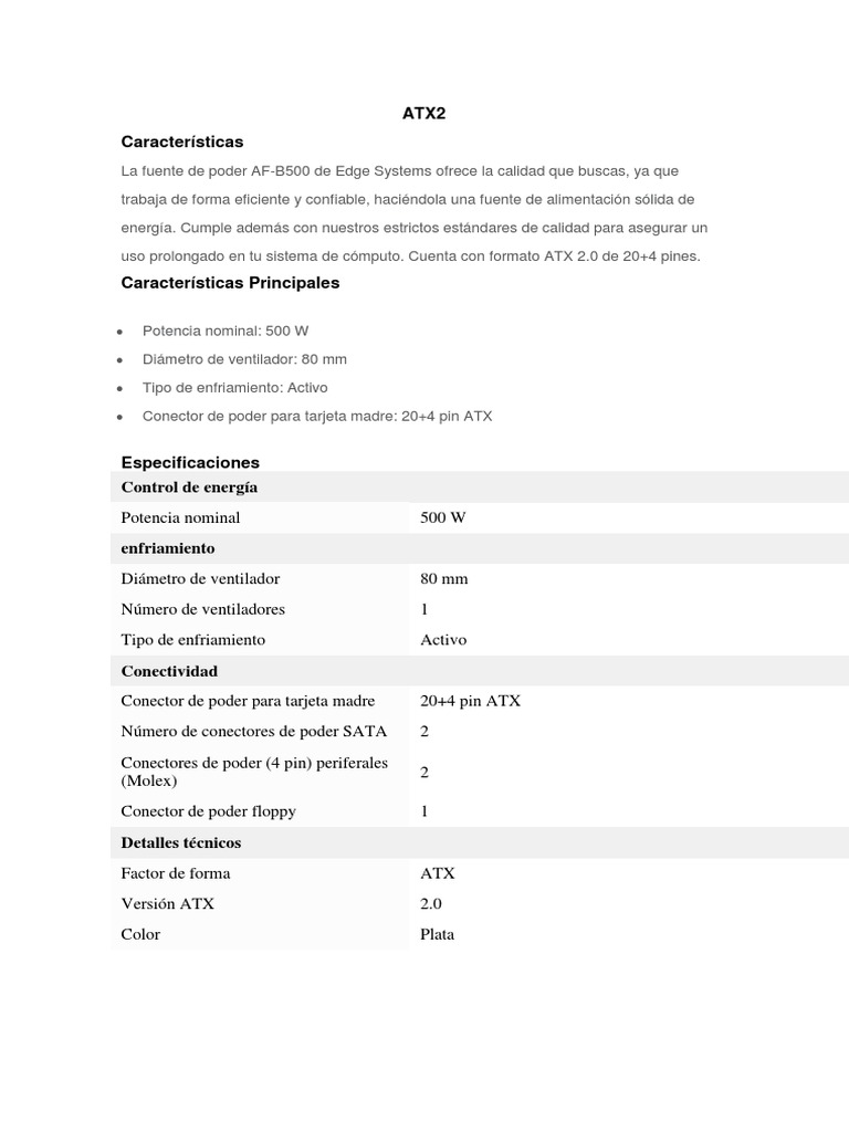 ATX2 | PDF | Microcomputadoras | Electrónica digital