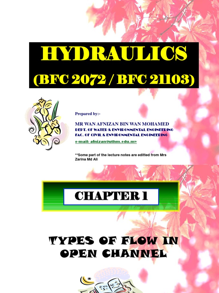Chapter 1types of Flow in Open Channel PDF Laminar Flow Turbulence