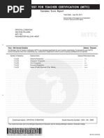 mttc social studies score report