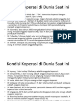 Kondisi Koperasi Di Dunia Saat Ini