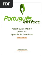 Apostila de Exercicios - Portugues Basico Modulo IV