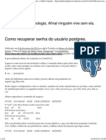 Recuperar Senha Usuario Postgres