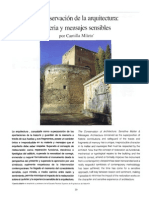 MILETO - La Conservación de La Arquitectura PDF