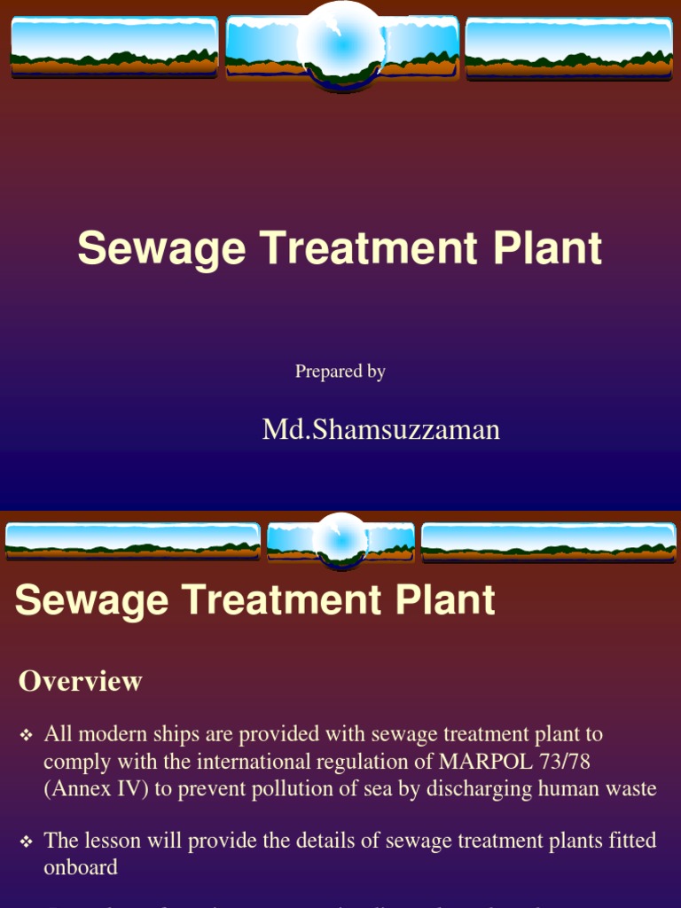 Ship Sewage Treatment Plant Overview | PDF | Sewage Treatment | Water ...