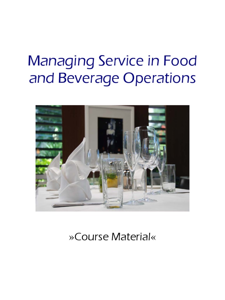Managing Service In Food And Beverage Operations 50 Chef Empowerment