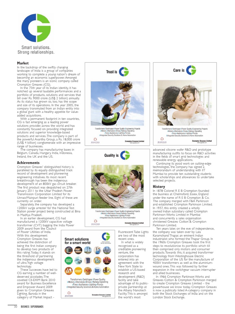 Crompton Greaves PDF Automation Corporate Social Responsibility