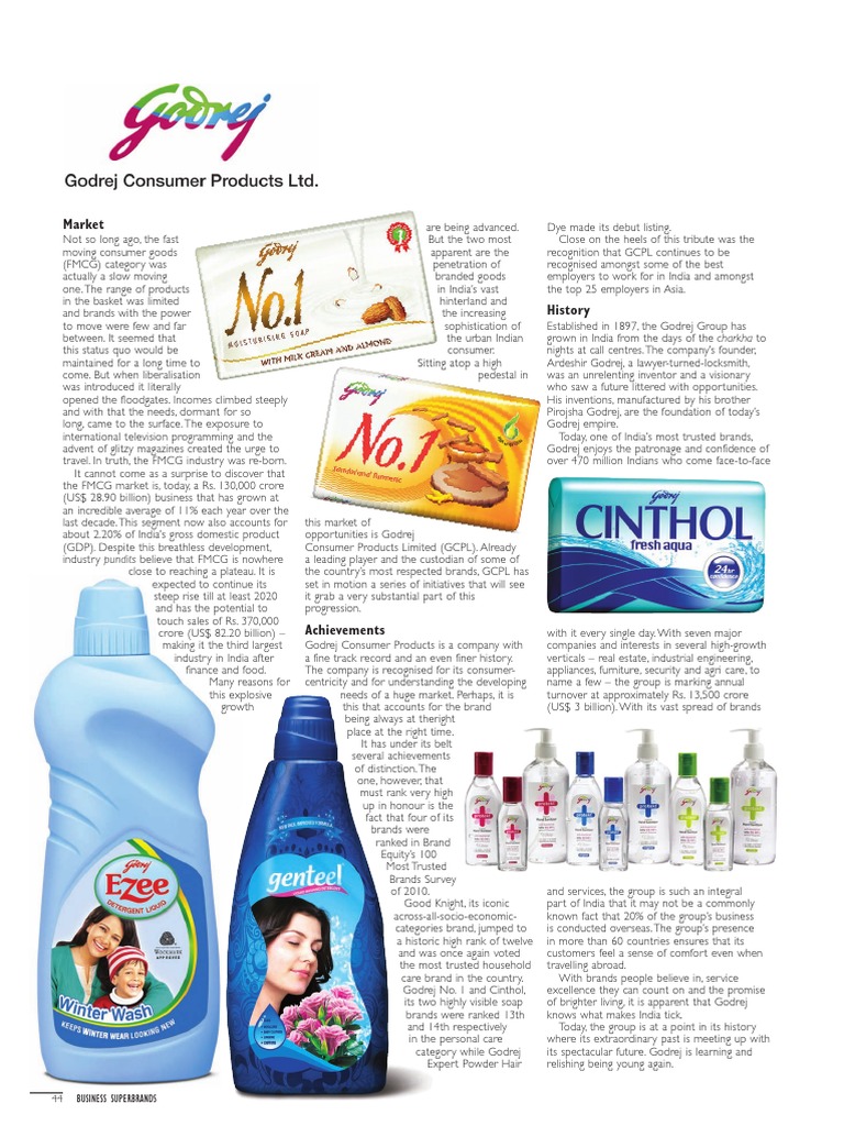 Godrej Consumer Products Overview | PDF | Brand | Business