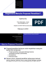 Bagaimana Nulis Proposal SyafrizalSy PDF