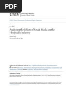 Analyzing The Effects of Social Media On The Hospitality Industry