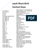 02 Microsoft Word 2010 Shortcuts