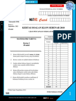 Soalan Klon Sebenar Matematik 2010 (Kertas 2)