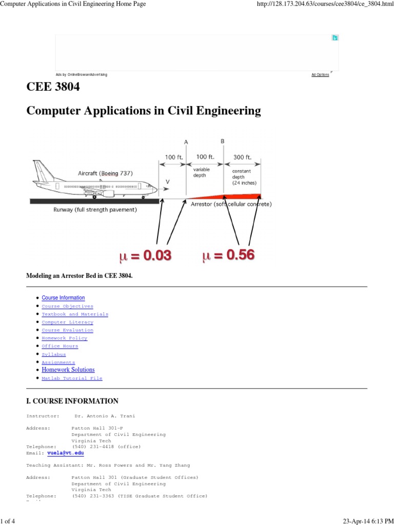 Computer Applications in Civil Engineering Home Page | PDF | Matlab ...