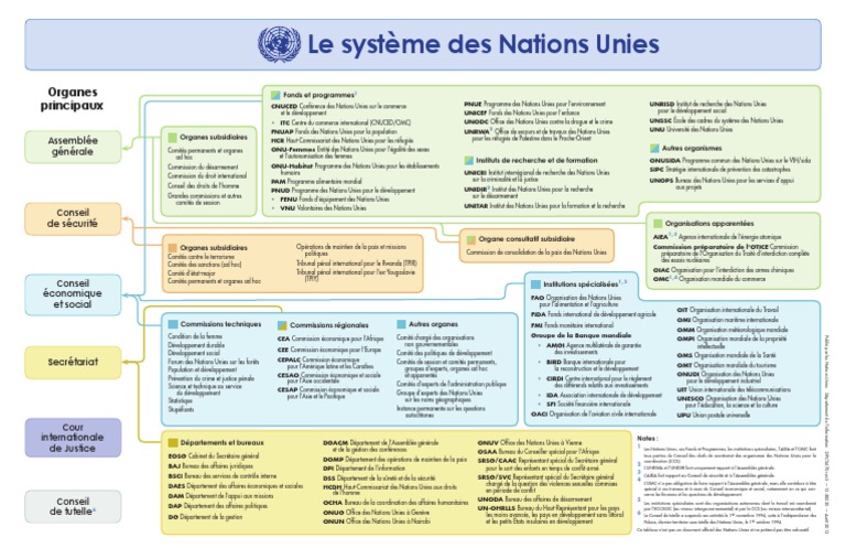 Structure et Organes des Nations Unies | PDF | Agence internationale de ...