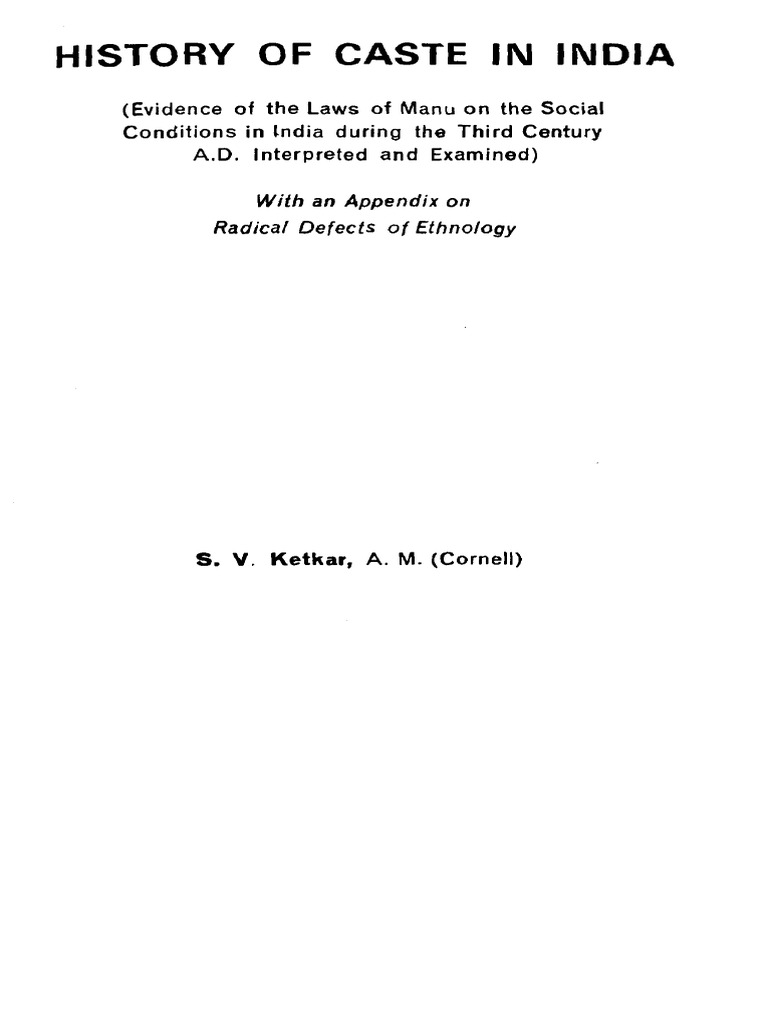 History of Caste in India | PDF | Dharma | Caste