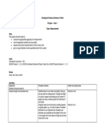 Checkpoint Science Scheme of Work Physics - Year 1 Topic: Measurement Aims