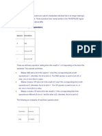 The Bitwise Logical Operators.: Operator Description