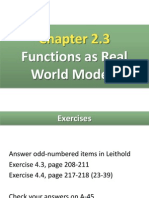 Functions As Real World Models