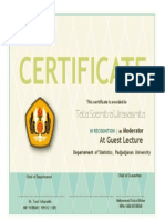 Guest Lecture Certificate Padjadjaran University