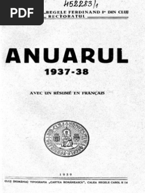 Bcu Cluj Anuarul 1937 1938