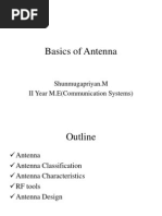 Basics of Antenna: Shunmugapriyan.M II Year M.E (Communication Systems)