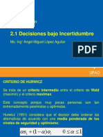 Decisiones Bajo Incertidumbre - Continuacion