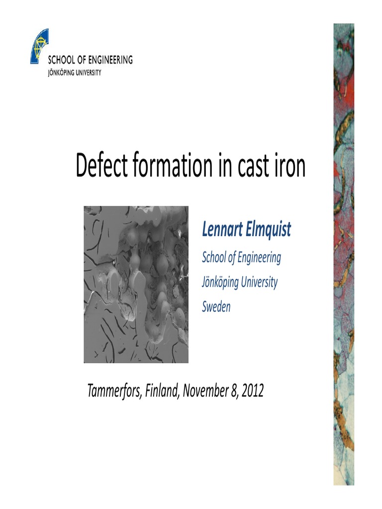 Defect Formation in Cast Iron PDF Casting (Metalworking) Chemical