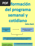 La Formación Del Programa Semanal y Cotidiano