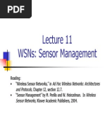 WSNS: Sensor Management: Ad Hoc Wireless Networks: Architectures and Protocols Wireless Sensor Networks