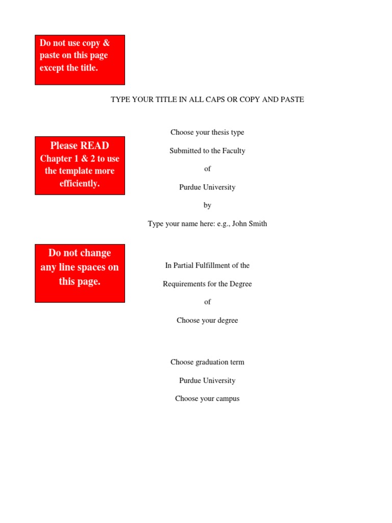 Purdue Dissertation Template PDF Portable Document Format Paragraph