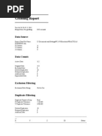 Gridding Report - : Data Source