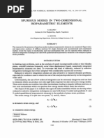 Spurious Modes in Two-Dimensional Isoparametric Elements