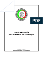 Ley Educacion Estado Tamaulipas PDF
