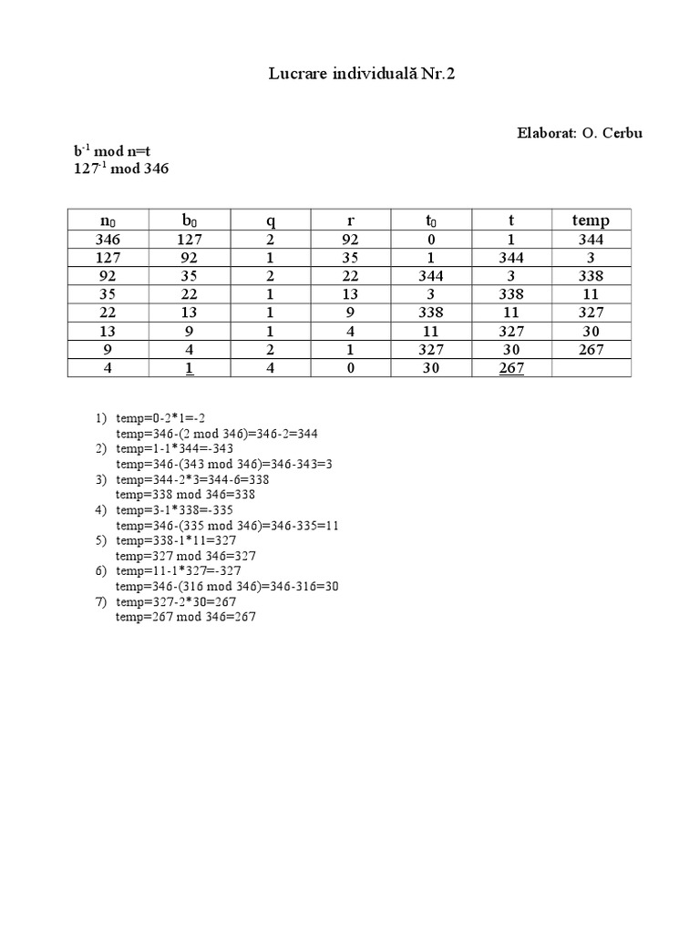 Modular Arithmetic Calculations Explained | PDF | Teaching Methods ...