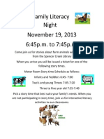 Literacy Night Farm Animals