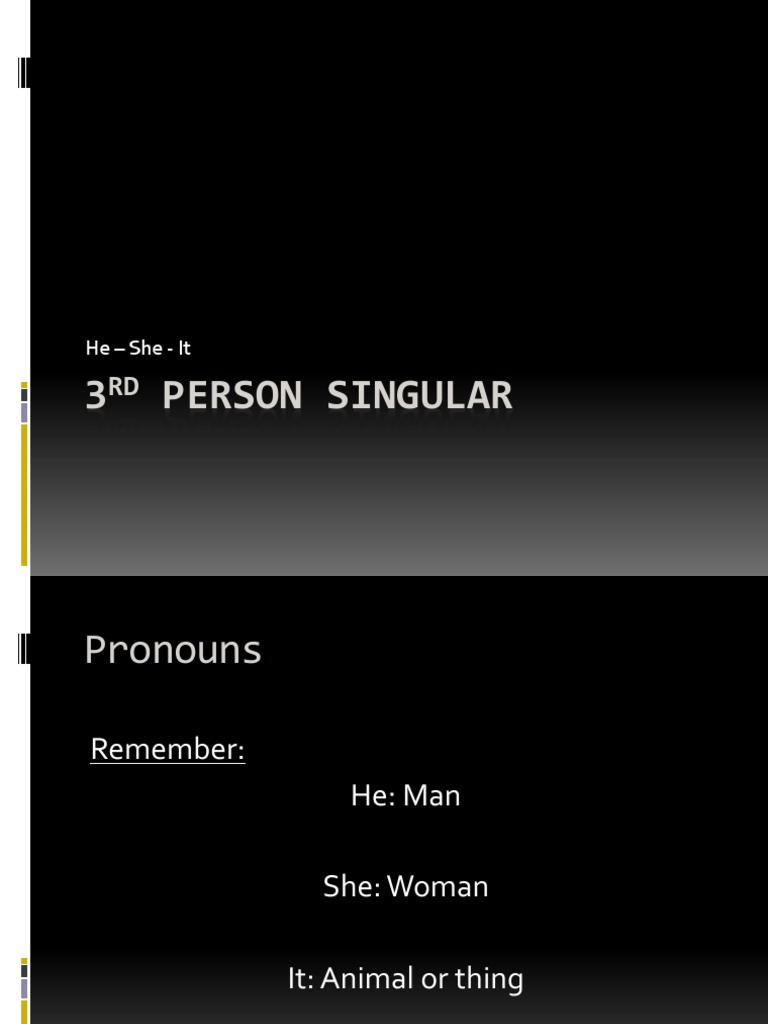 3rd Person Singular | PDF