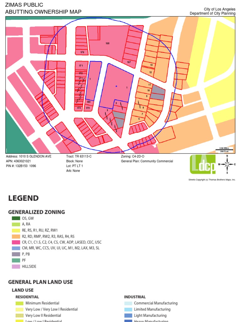 1030 Glendon Abutting Map PDF Land Lot Trail