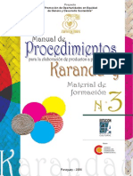 Manual de Procedimientos para La Elaboración de Productos A Partir Del Karanda'y