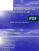 Caile de Administrare Ale Medicamentelor