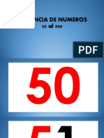 Secuencia de Numeros 50 Al 900