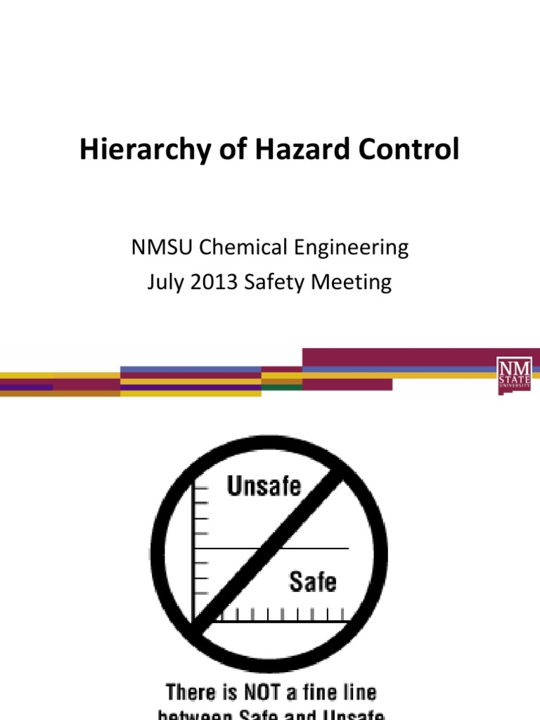 Hierarchy of Hazard Control Methods | PDF | Personal Protective ...