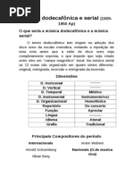 Música Dodecafônica e Serial - Escrito