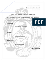 Relacion Esfuerzonormal Vs Deformacion Unitaria Normal Del Acero