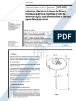 NBR 11356 - 89 (MB-860) - Isolantes Térmicos À Base de Fibras Minerais Painéis, Mantas e Feltros - Determinação Das Dimensões e Massa Específica Aparente - 2pag