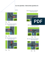 Learner Licence Theory Test Question Intersections