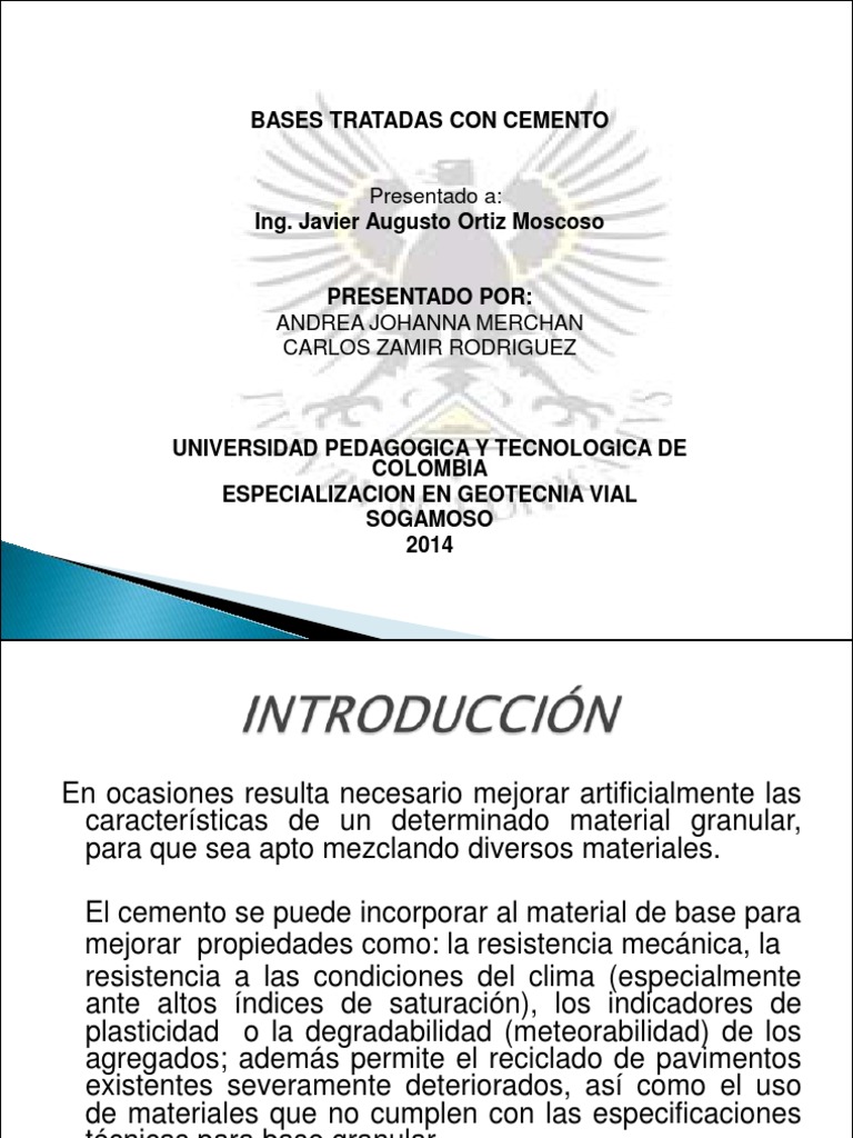 BASES TRATADAS CON CEMENTO: CARACTERÍSTICAS Y BENEFICIOS DE SU USO ...