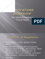 The Nature of Negotiations General Aspects.