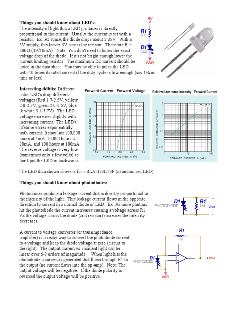LED and Photodiode Basics Explained | PDF | Science & Mathematics